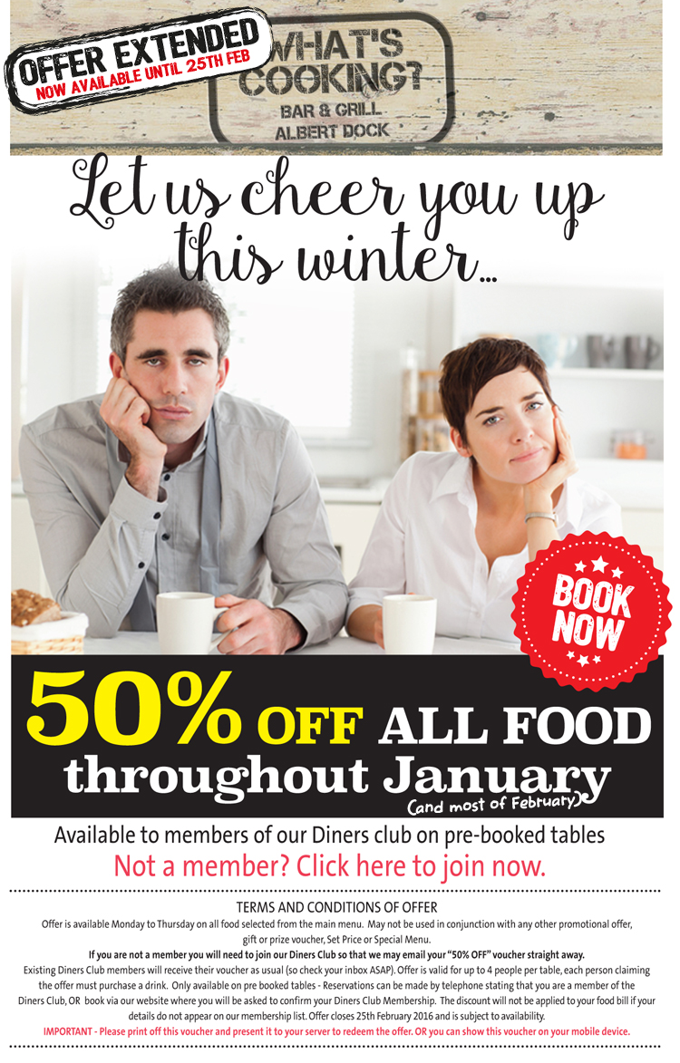 January Half Price Food